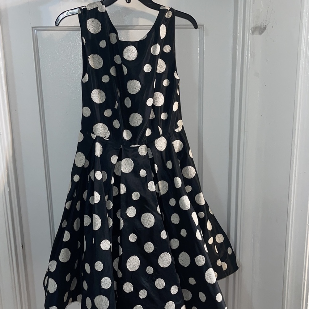 Alice & Olivia Textured Polka Dot Dress
